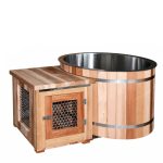 Canadian Red Cedar Ice Bath Tub WHT-O-1312-RS - 1–2 Persons Spa with #304 stainless steel liner